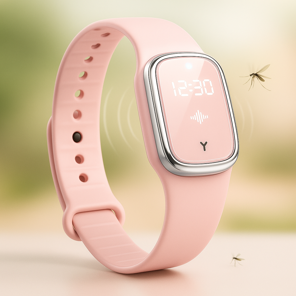 Ultrasonic Mosquito Repellent Wristband Watch