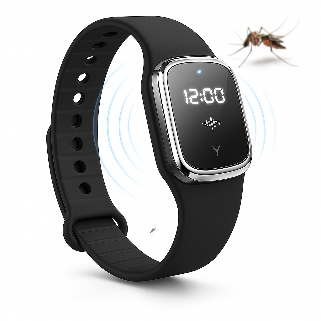 Ultrasonic Mosquito Repellent Wristband Watch