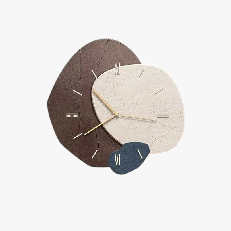 Decorative Stone-Style Wall Clock with Silent Quartz Movement