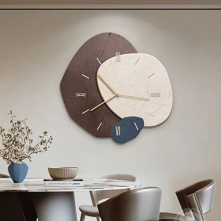 Decorative Stone-Style Wall Clock with Silent Quartz Movement