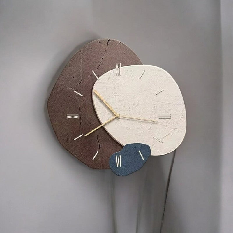 Decorative Stone-Style Wall Clock with Silent Quartz Movement