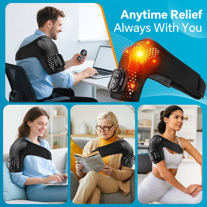 Heating Vibration Shoulder Wrap Pad Remote Control