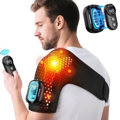 Heating Vibration Shoulder Wrap Pad Remote Control