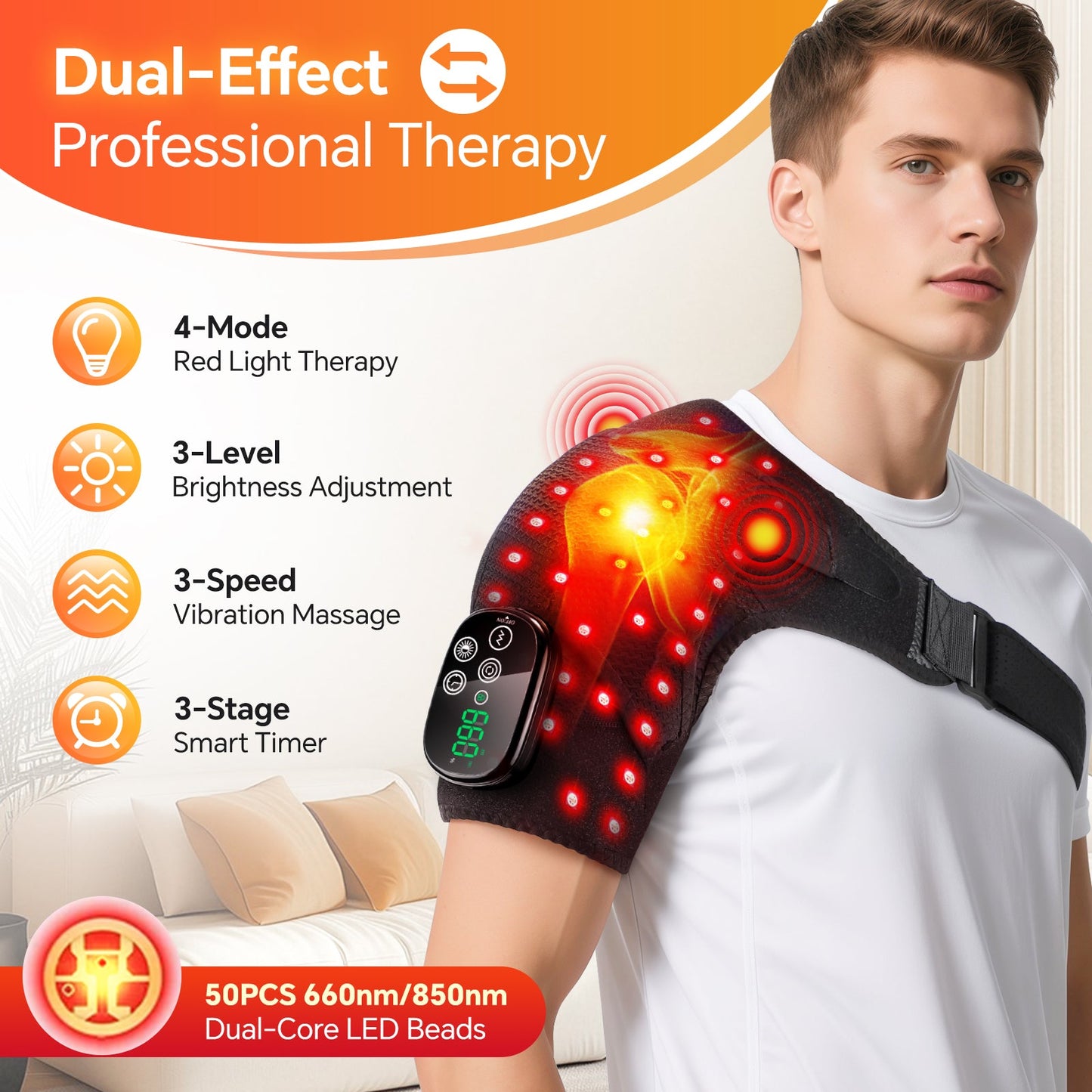 Red Light Therapy Shoulder Massager 660nm 850nm
