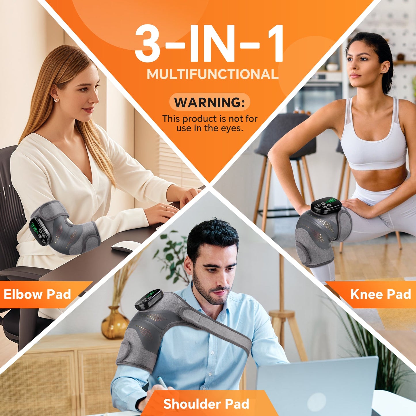 Red Light Therapy LED Knee Wrap with Vibration Motors