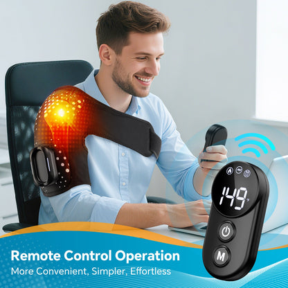 Heating Vibration Shoulder Wrap Pad Remote Control