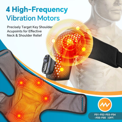 Heating Vibration Shoulder Wrap Pad Remote Control