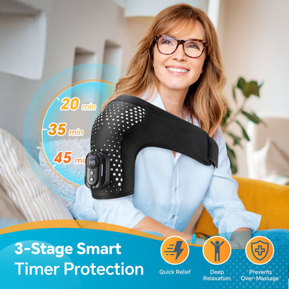 Heating Vibration Shoulder Wrap Pad Remote Control