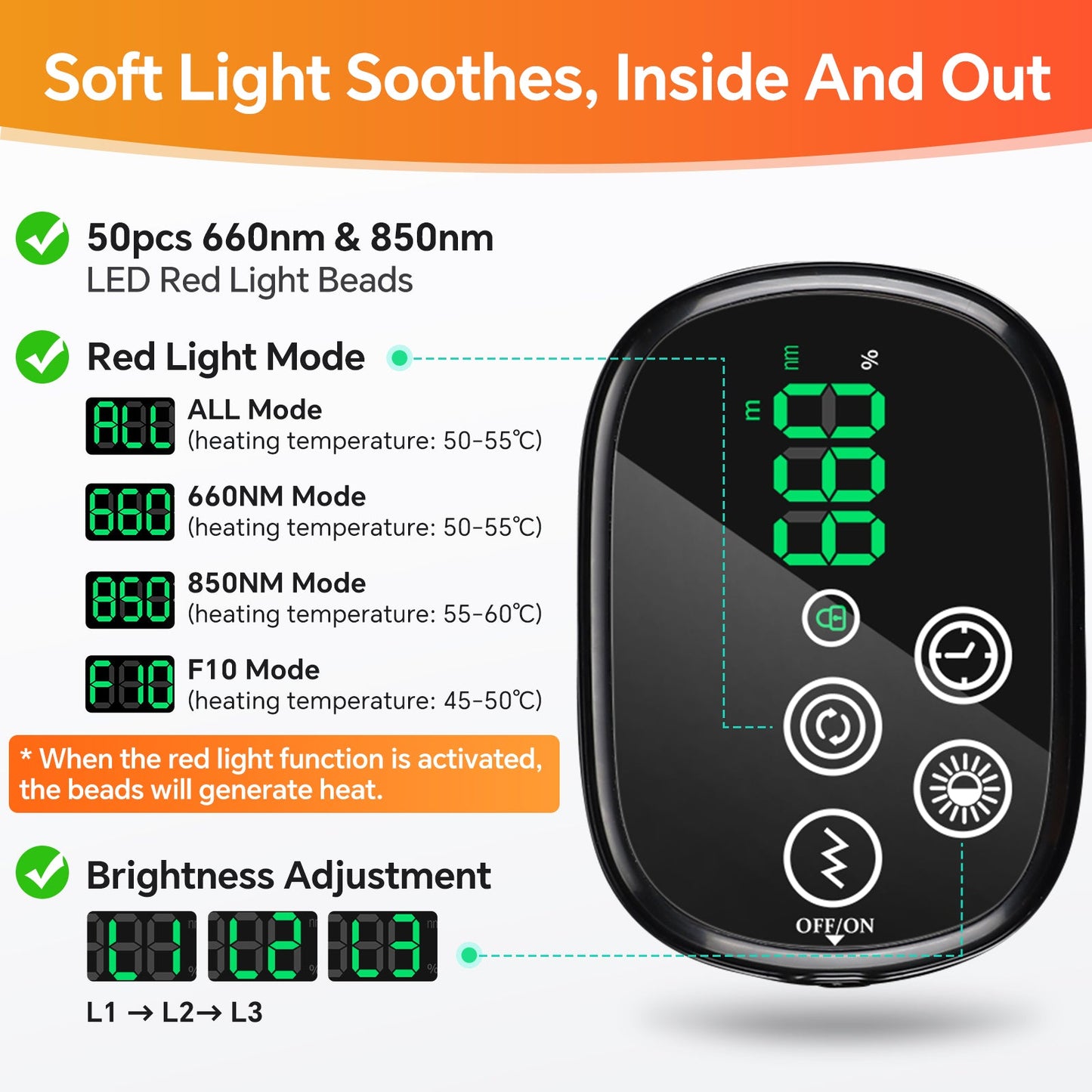 Red Light Therapy Shoulder Massager 660nm 850nm