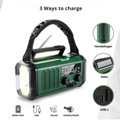 Emergency Radio Solar USB Charging