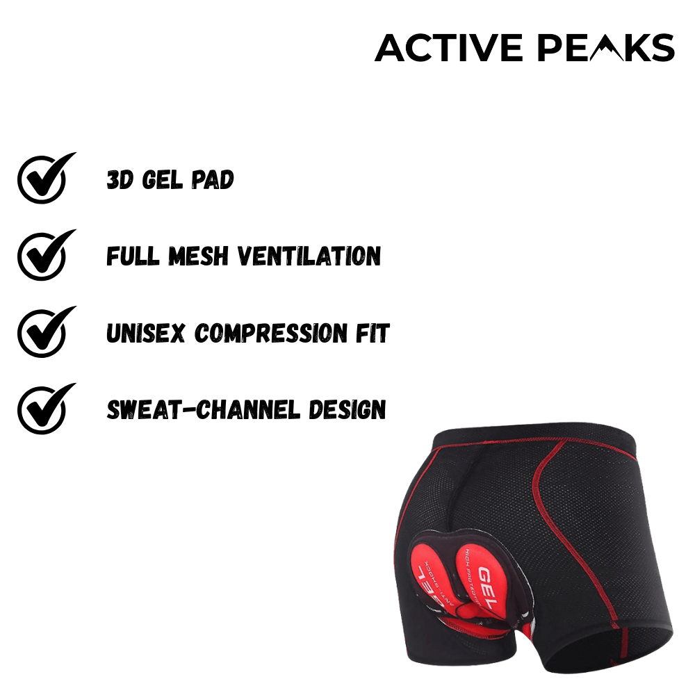 Padded Cycling Undershorts Breathable Active Wear