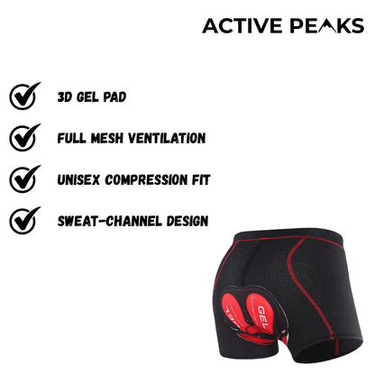 Padded Cycling Undershorts Breathable Active Wear