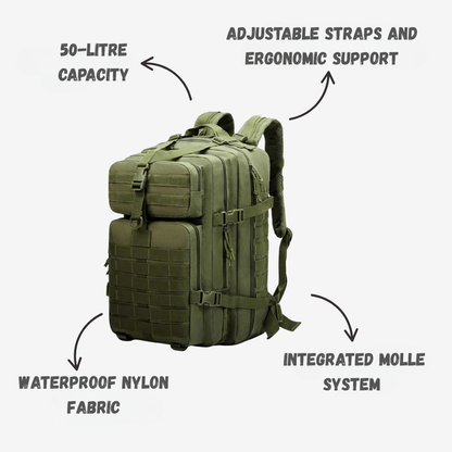 Waterproof 50L Hiking Backpack