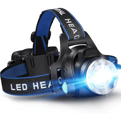 Rechargeable Waterproof LED Head Torch with Zoom Function