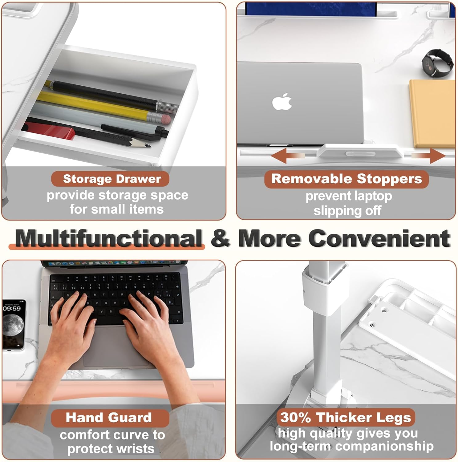 Adjustable Laptop Stand for Bed and Desk