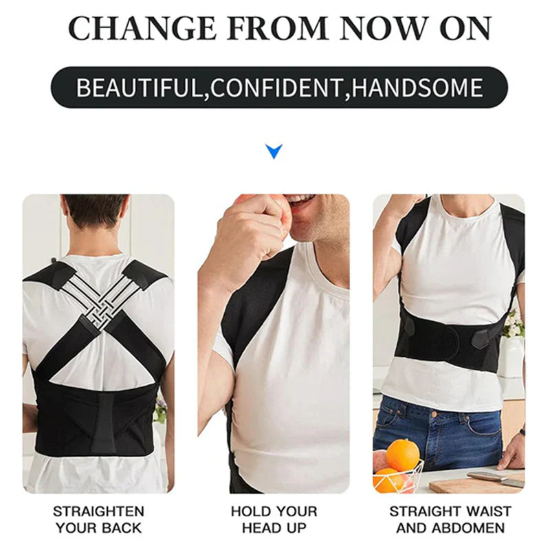 Adjustable Posture Corrector – Ergonomic Back Support for Men & Women