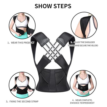 Adjustable Posture Corrector – Ergonomic Back Support for Men & Women