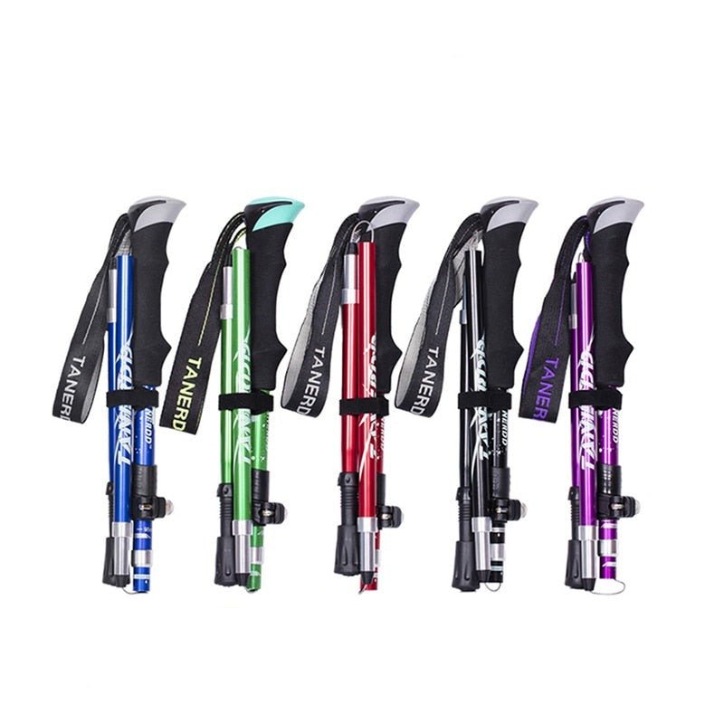 Adjustable Trekking Poles Foldable Telescopic Hiking Stick