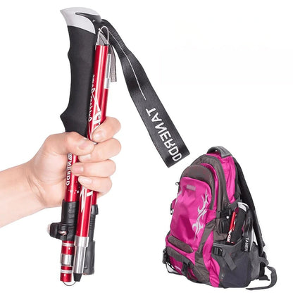 Adjustable Trekking Poles Foldable Telescopic Hiking Stick