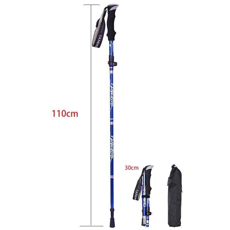 Adjustable Trekking Poles Foldable Telescopic Hiking Stick