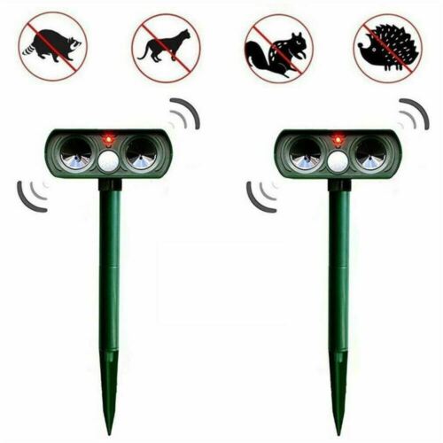 Animal Pest Repeller Solar Powered – Infrared Ultrasonic Device for Garden