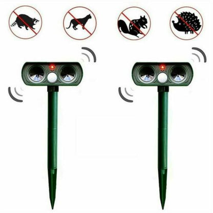Animal Pest Repeller Solar Powered – Infrared Ultrasonic Device for Garden