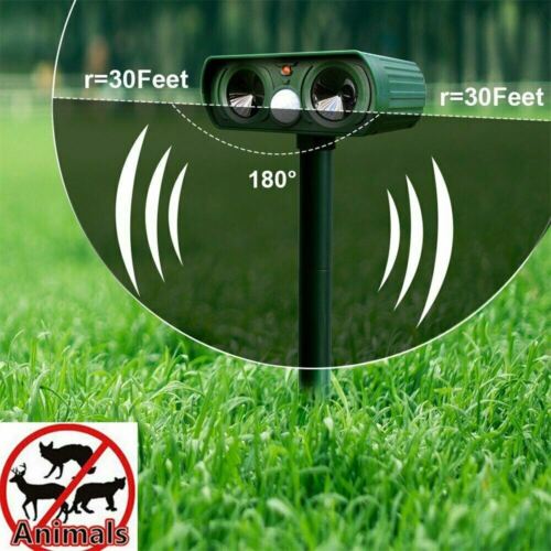 Animal Pest Repeller Solar Powered – Infrared Ultrasonic Device for Garden