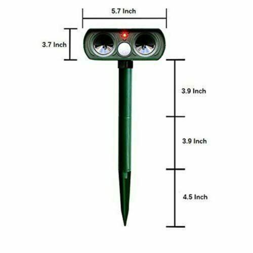 Animal Pest Repeller Solar Powered – Infrared Ultrasonic Device for Garden