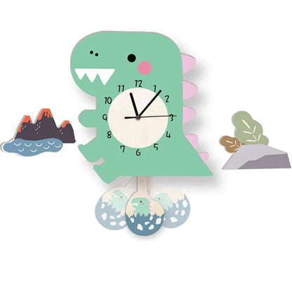 Children's Animal Motif Wall Clock for Playroom Decor and Learning