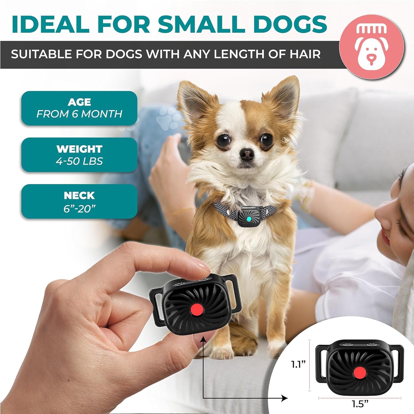 Anti-Barking Collar for Small Dogs