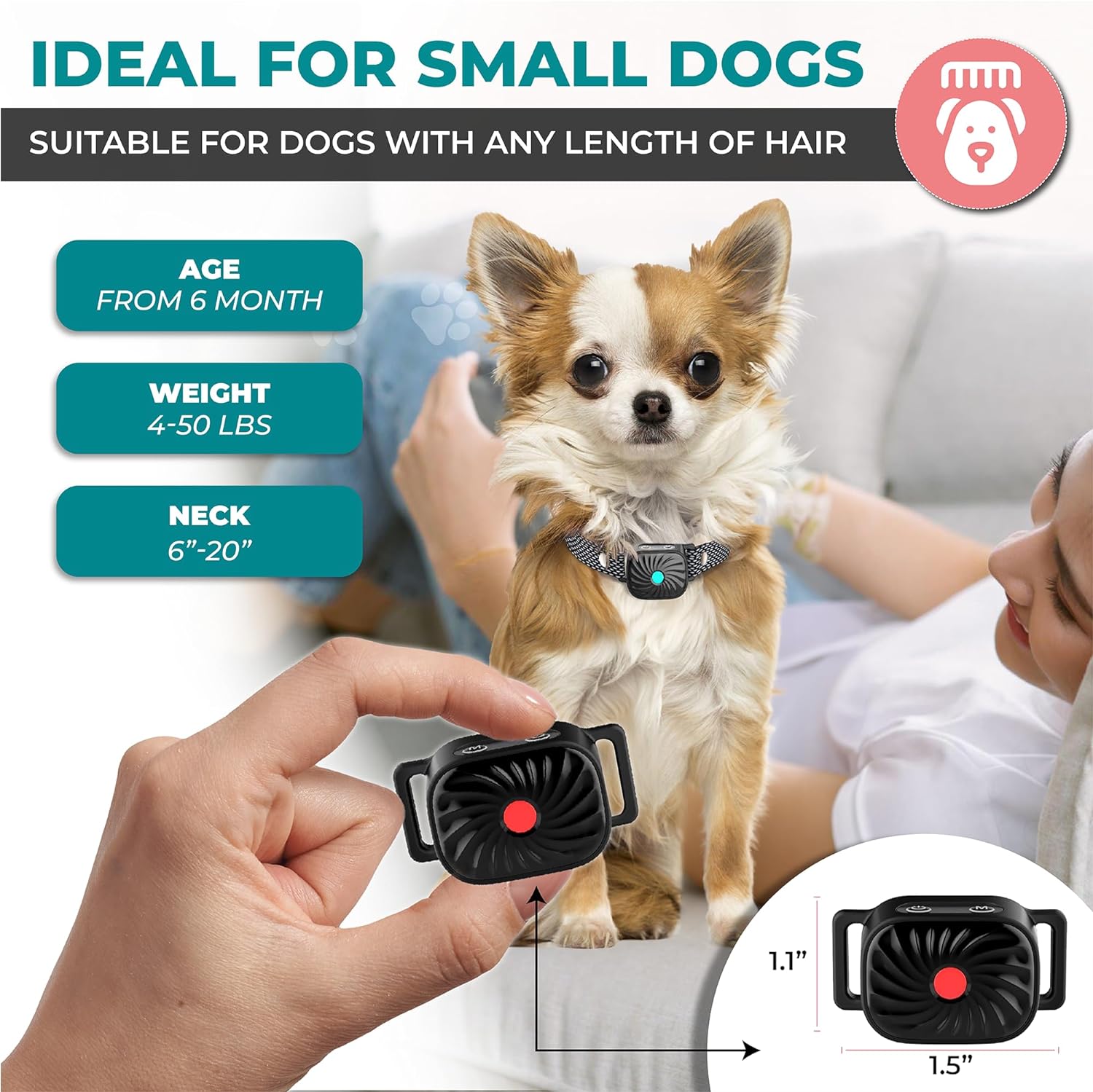 Anti-Barking Collar for Small Dogs