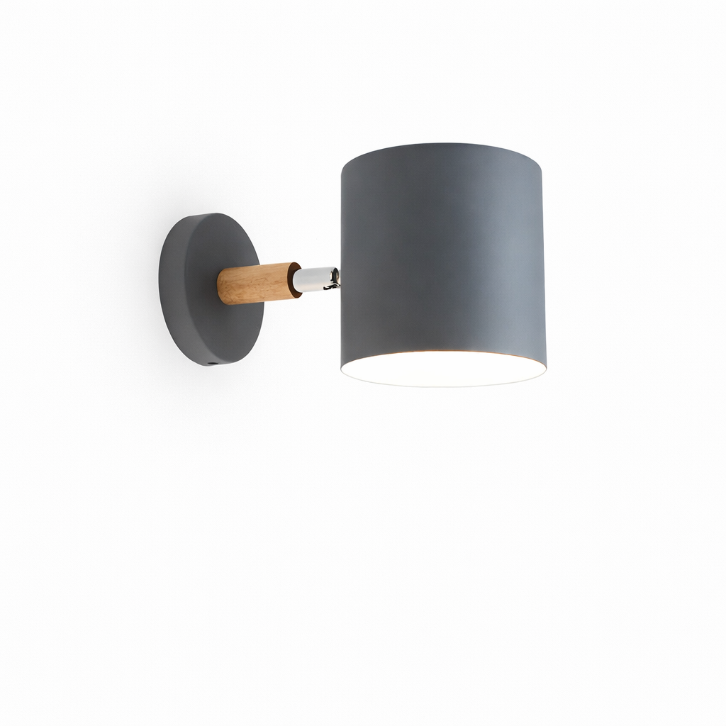Pastel Nordic Wall Lamp with Fabric Shade