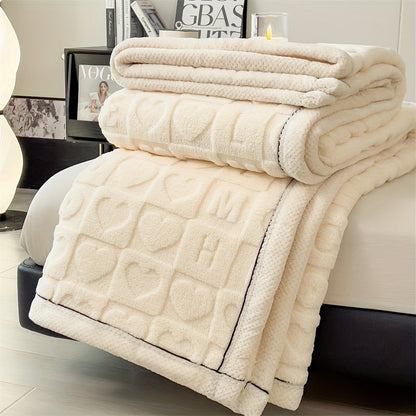Ultra-Soft Coral Fleece Blanket for Cozy Home and Office Comfort
