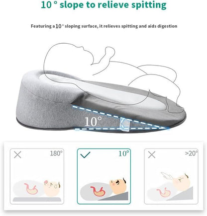 Baby Bassinet Wedge Lounger Anti-Reflux Bed for Infants