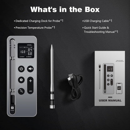 Bluetooth Meat Thermometer Digital Wireless Smart Cooking Thermometer