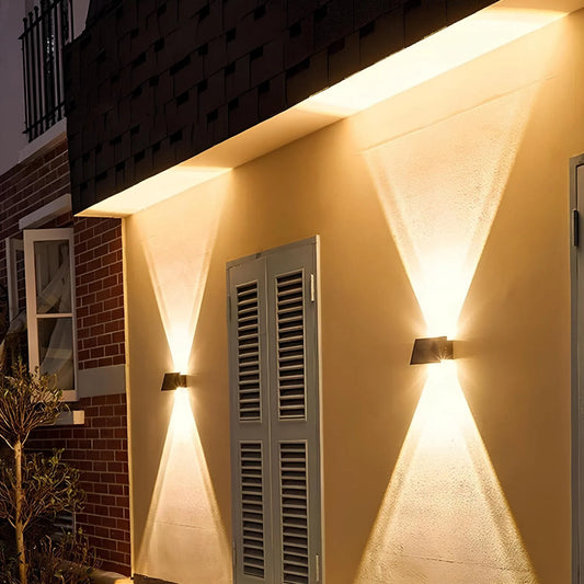 Solar Wall Light for Outdoor Balcony and Garden Decor, Waterproof Design