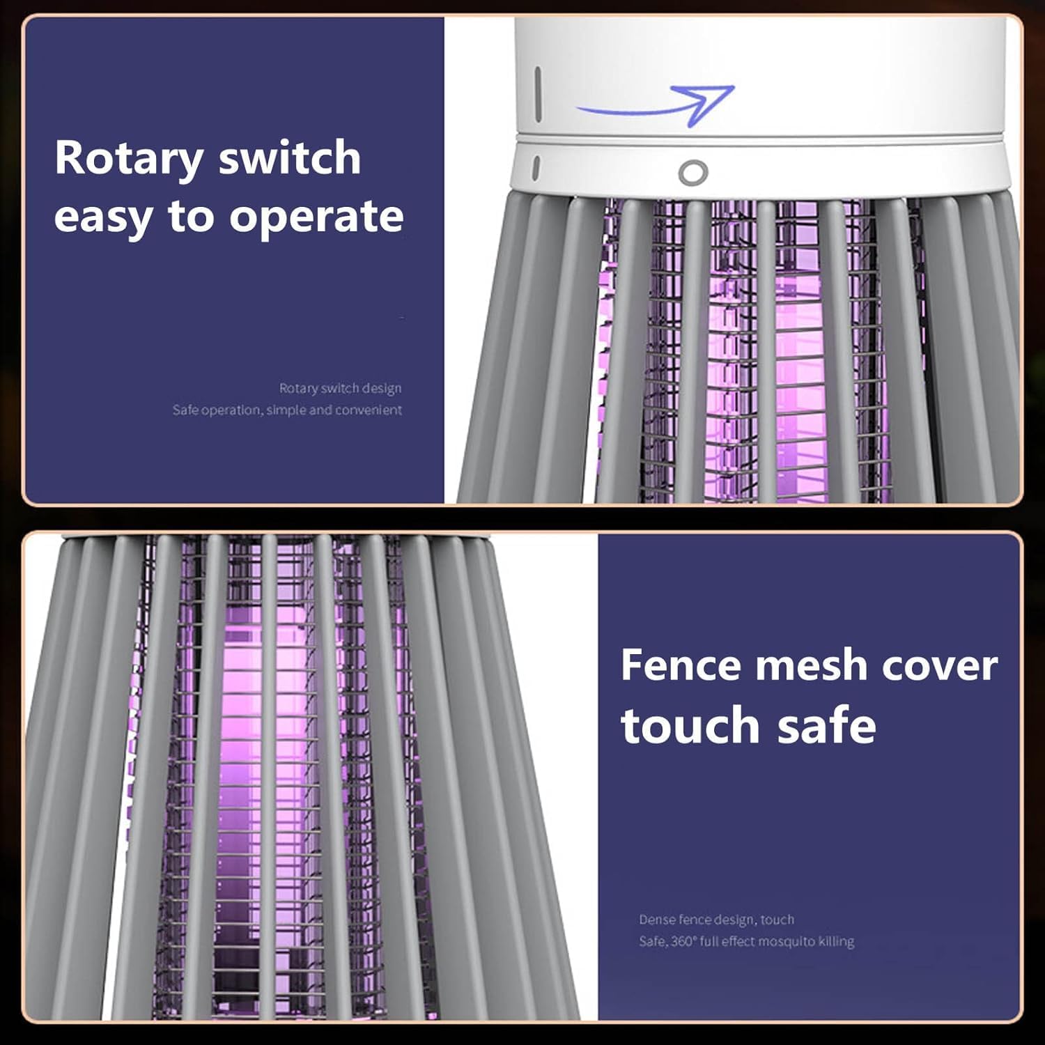 Bug Zapper Lamp – 2 Pack Mosquito Killer Light for Indoor Outdoor Use