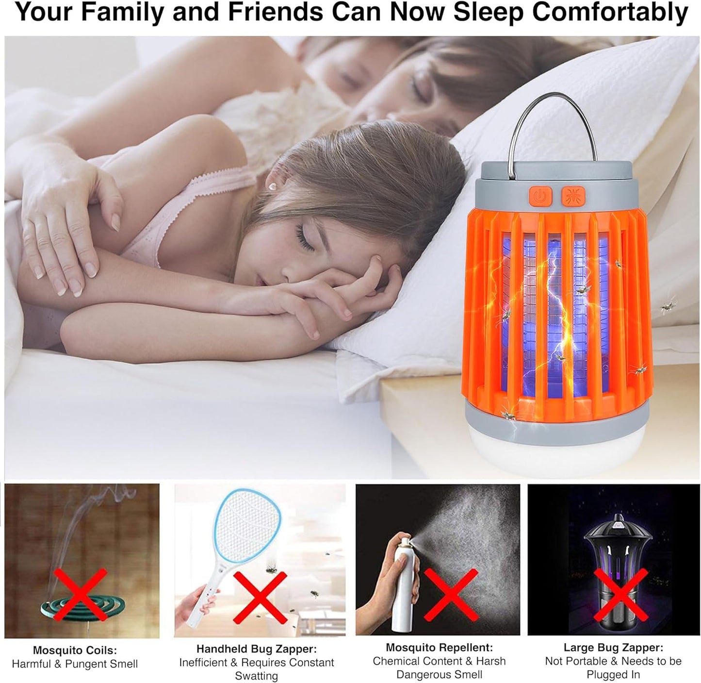 Bug Zapper Outdoor – Mosquito & Insect Trap 3-in-1 Electric Repellent