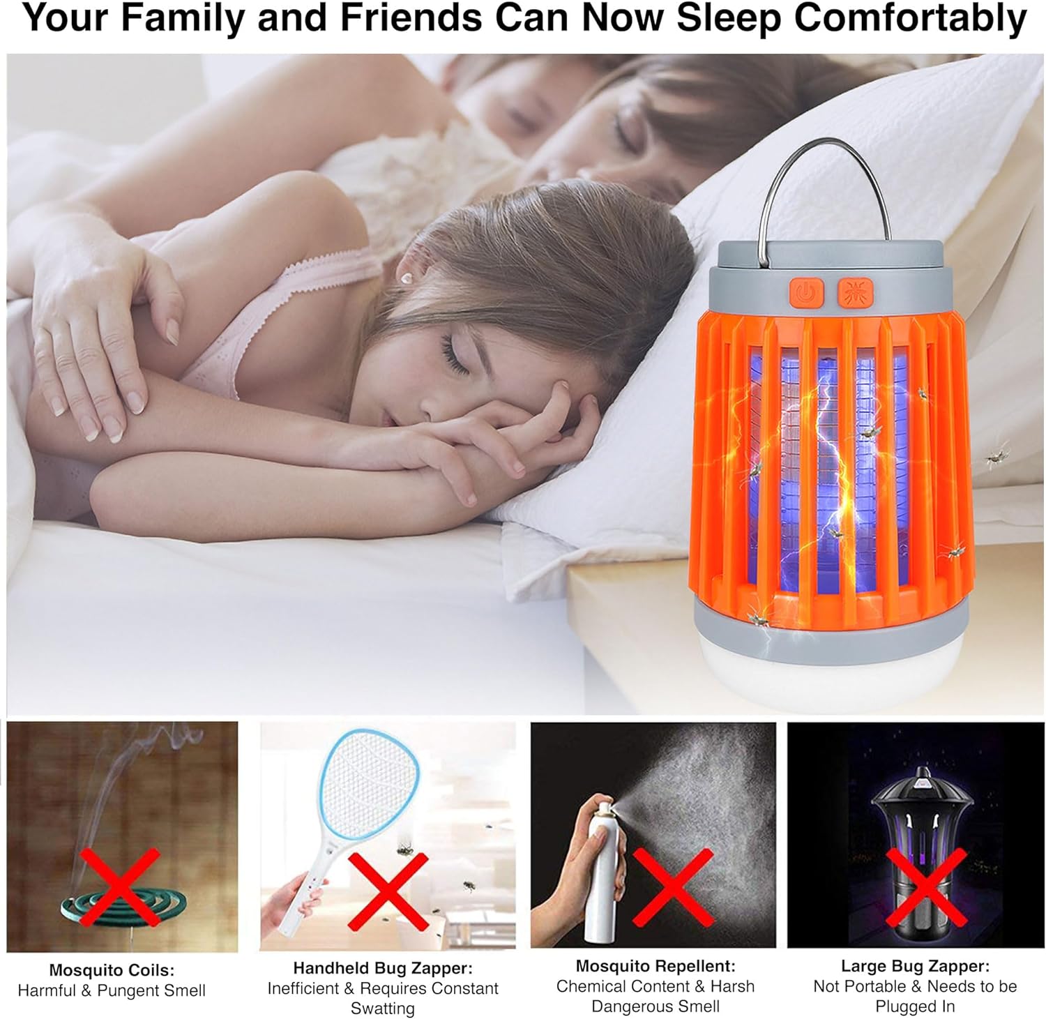 Bug Zapper Outdoor – Mosquito & Insect Trap 3-in-1 Electric Repellent