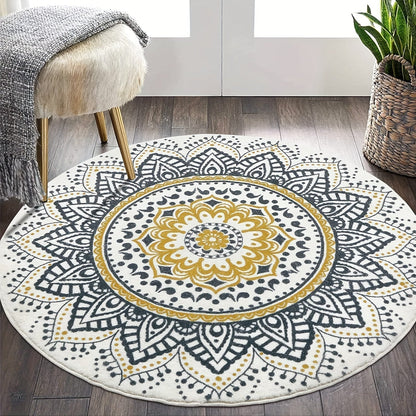 Bohemian Non-Slip Area Rug for Living Room and Home Decor