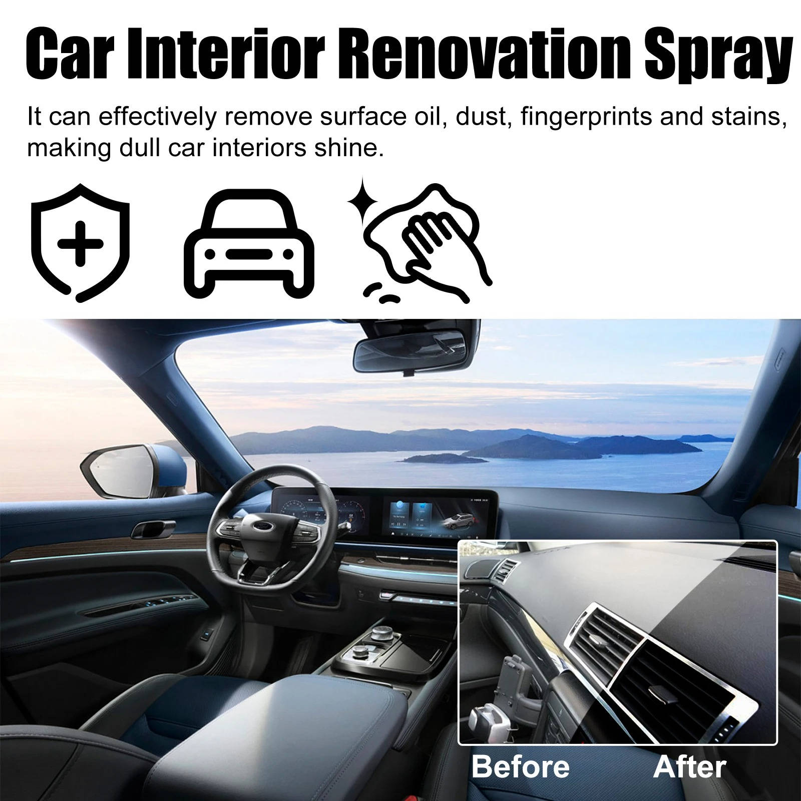 Car Interior Cleaner Set 3 Pack