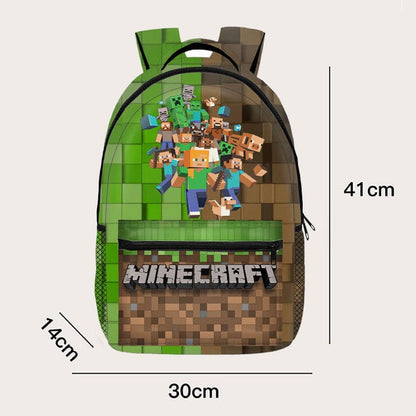 Minecraft Backpack Children's School Bag Pixel Design