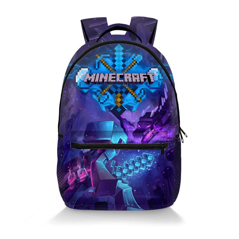 Minecraft Backpack Children's School Bag Pixel Design