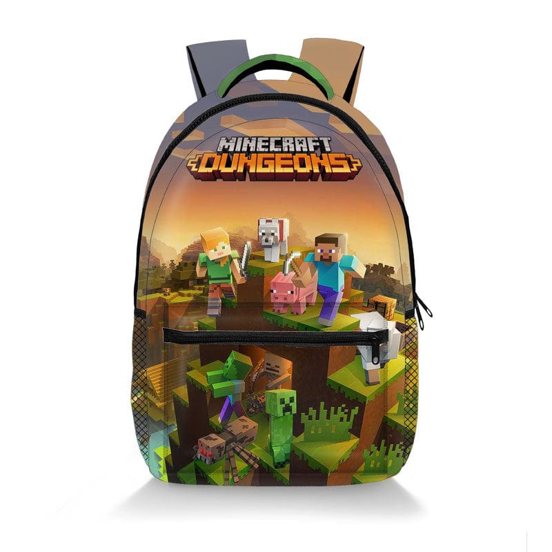 Minecraft Backpack Children's School Bag Pixel Design