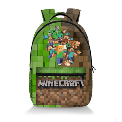 Minecraft Backpack Children's School Bag Pixel Design