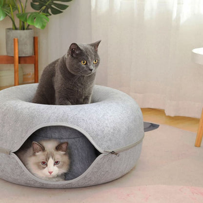 Cat Bed Tunnel Cave for Multiple Cats