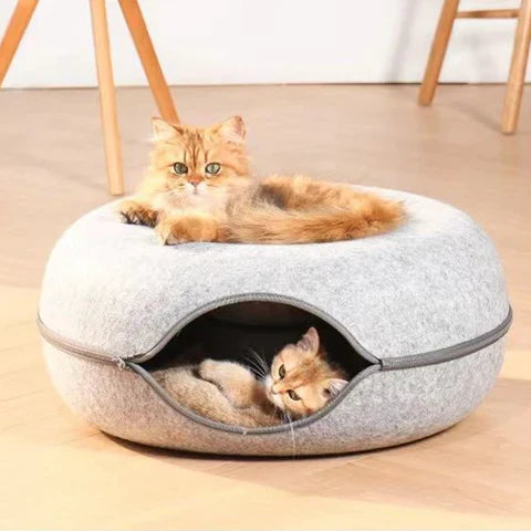 Cat Bed Tunnel Cave for Multiple Cats