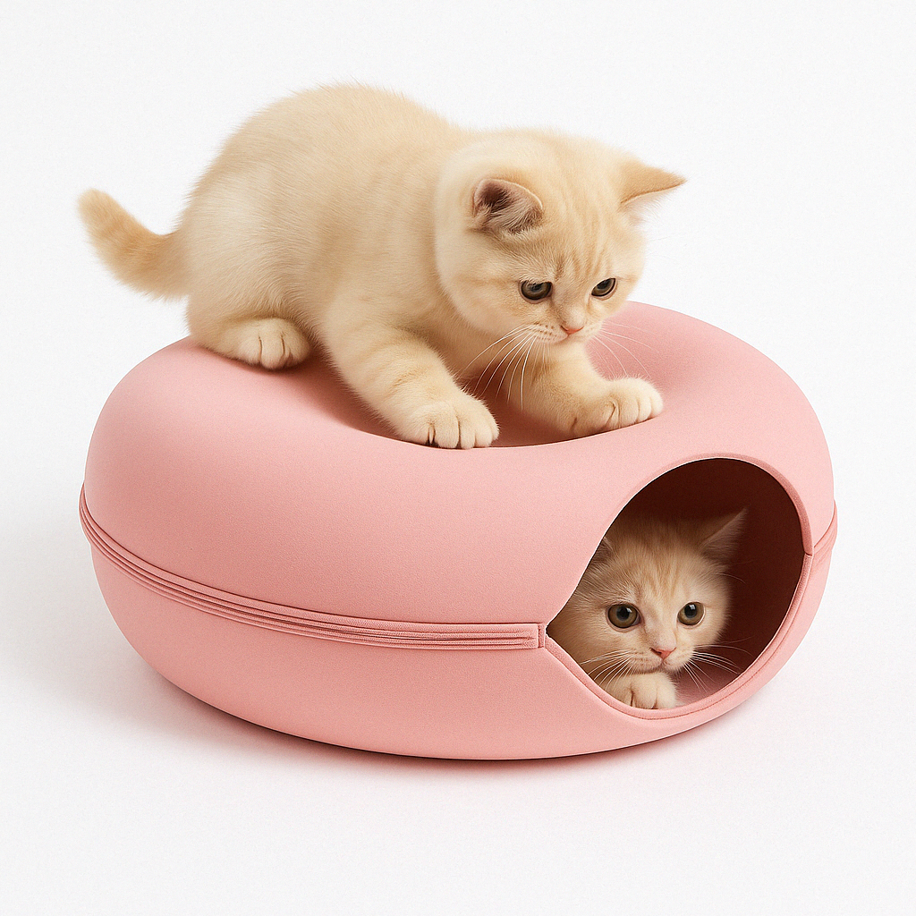 Cat Bed Tunnel Cave for Multiple Cats