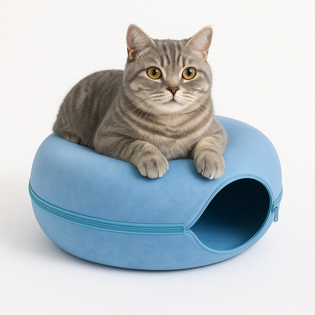 Cat Bed Tunnel Cave for Multiple Cats