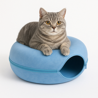 Cat Bed Tunnel Cave for Multiple Cats